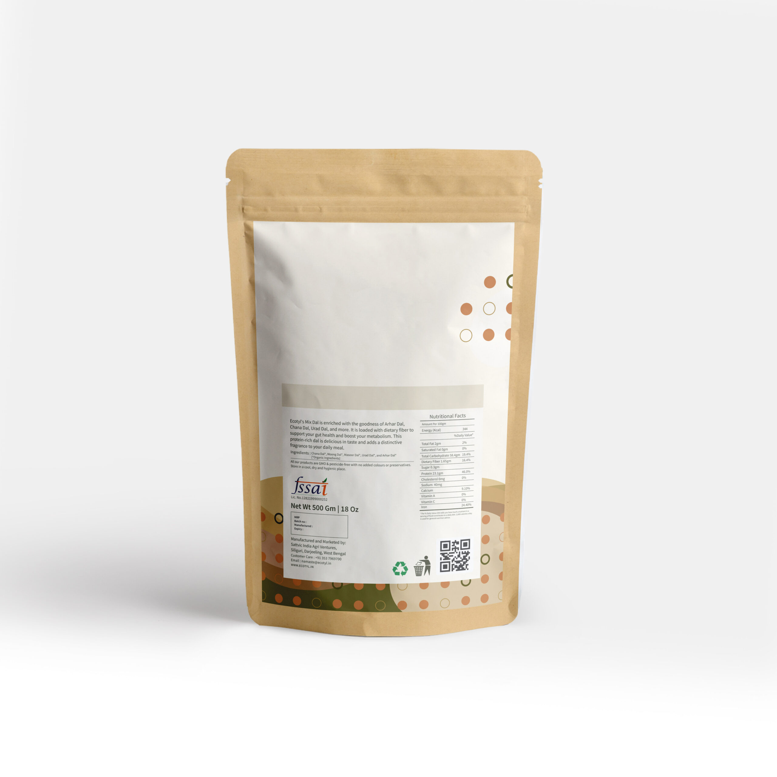Ecotyl Organic Mix Dal - 500 gm - Image 2